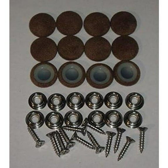 Set Of 12 Dura Snap Upholstery Buttons #30 Brown Fabric