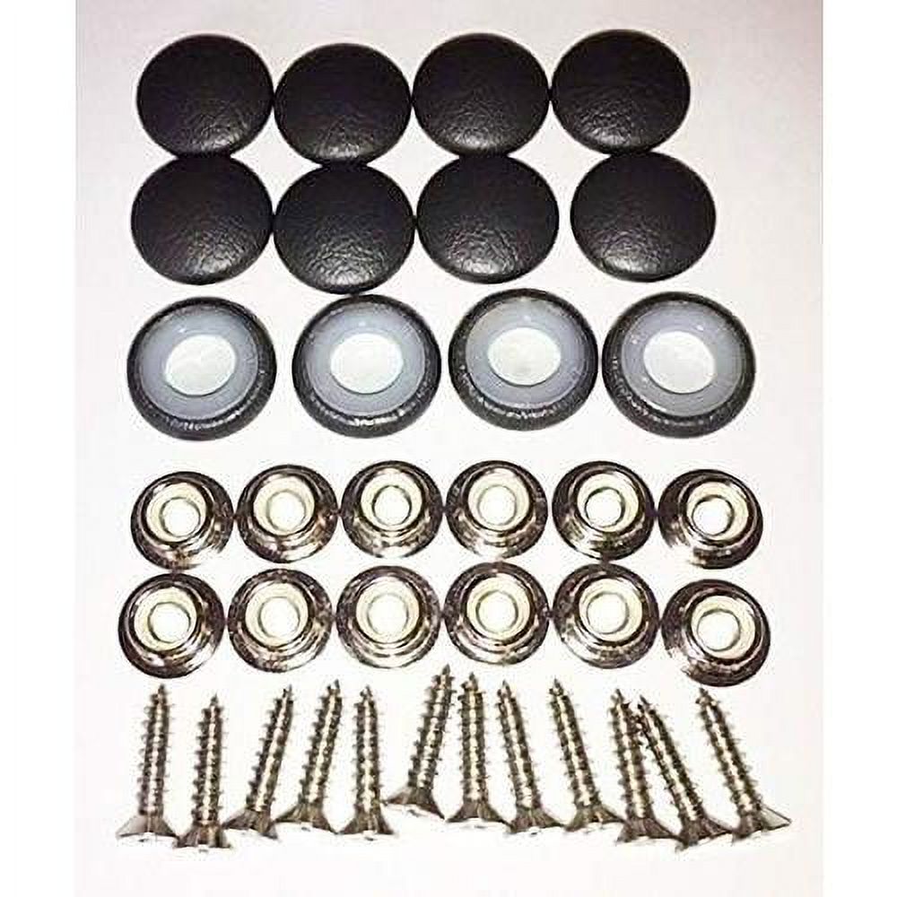 Set Of 12 Dura Snap Upholstery Buttons 30 Dark Charcoal Vinyl