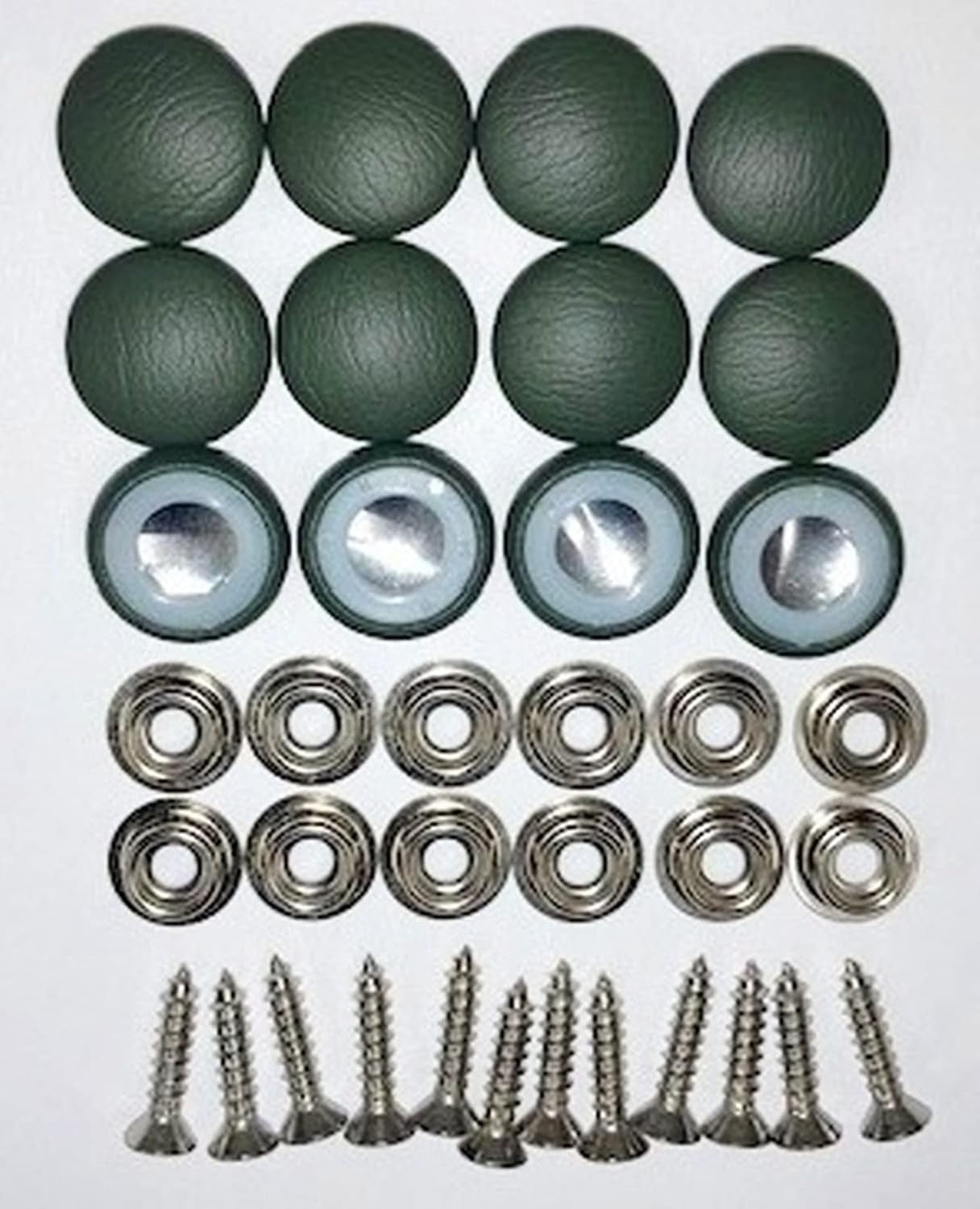 Set Of 12 Dura Snap Upholstery Buttons 30 Dark Olive Green Vinyl