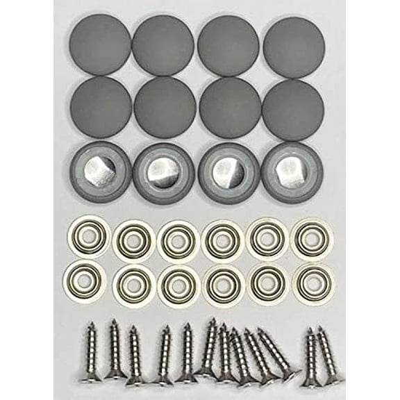 Set Of 12 Dura Snap Upholstery Buttons #30 Gray Vinyl