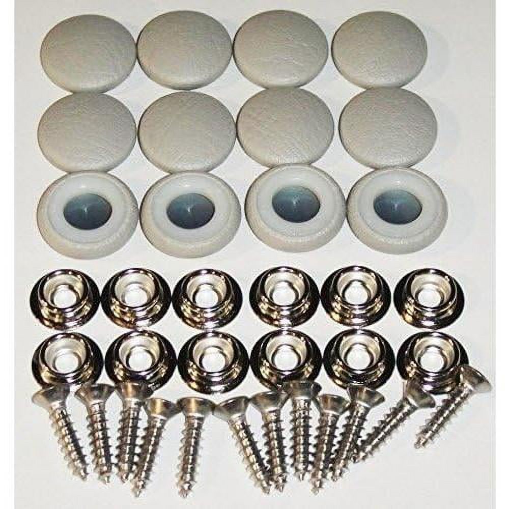 Set Of 12 Dura Snap Upholstery Buttons 30 Light Gray Vinyl