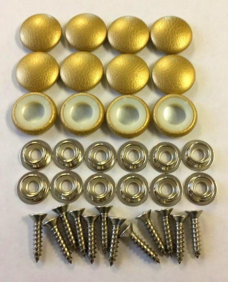 Set Of 12 Dura Snap Upholstery Buttons 30 Metallic Vinyl