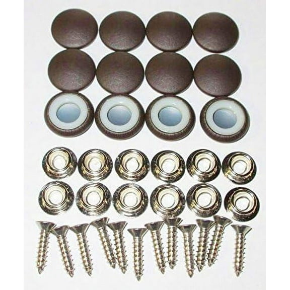 Set Of 12 Dura Snap Upholstery Buttons Chocolate Brown Vinyl (#36-7/8" Diameter)