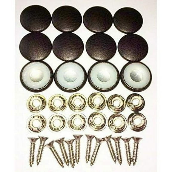 Set Of 12 Dura Snap Upholstery Buttons Dark Espresso Vinyl (#30-3/4" Diameter)