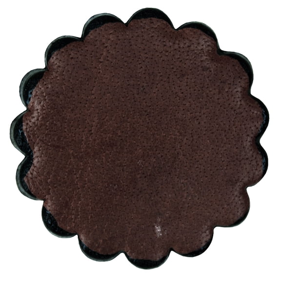 Set Of 12 Hilason Plain Scalloped Leather Rosette Concho Saddle Tack 1-3/4"