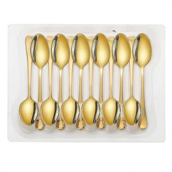 Set Of 12 Stainless Steel Teaspoons For Everyday Use And Special Occasions