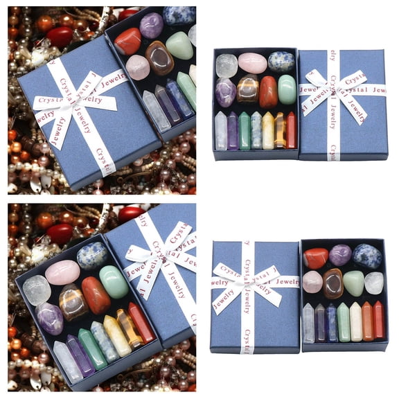 Set Of 14x Rare For Peace Crystal Natural Gemstone Reiki Collection Stone