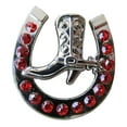 thumbnail image 1 of Set Of 16 Western Screw Back Concho Red Horseshoe Boots Crystals Hilason, 1 of 4