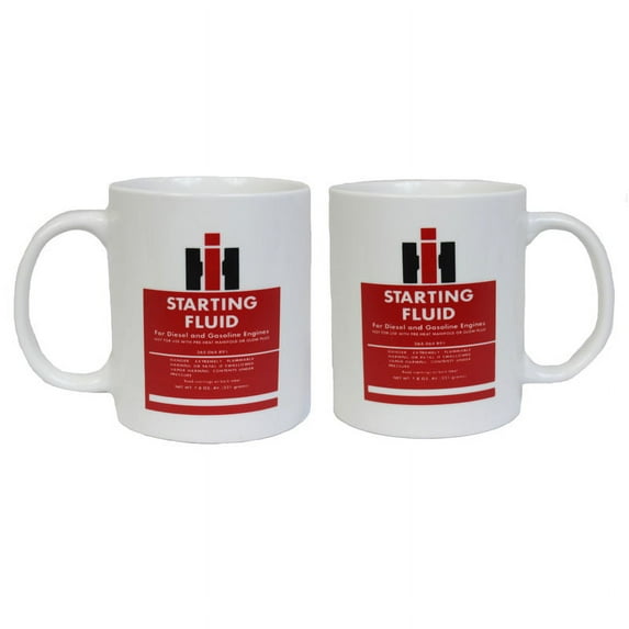 Set Of 2 - 11oz IH Starting Fluid Ceramic Mug