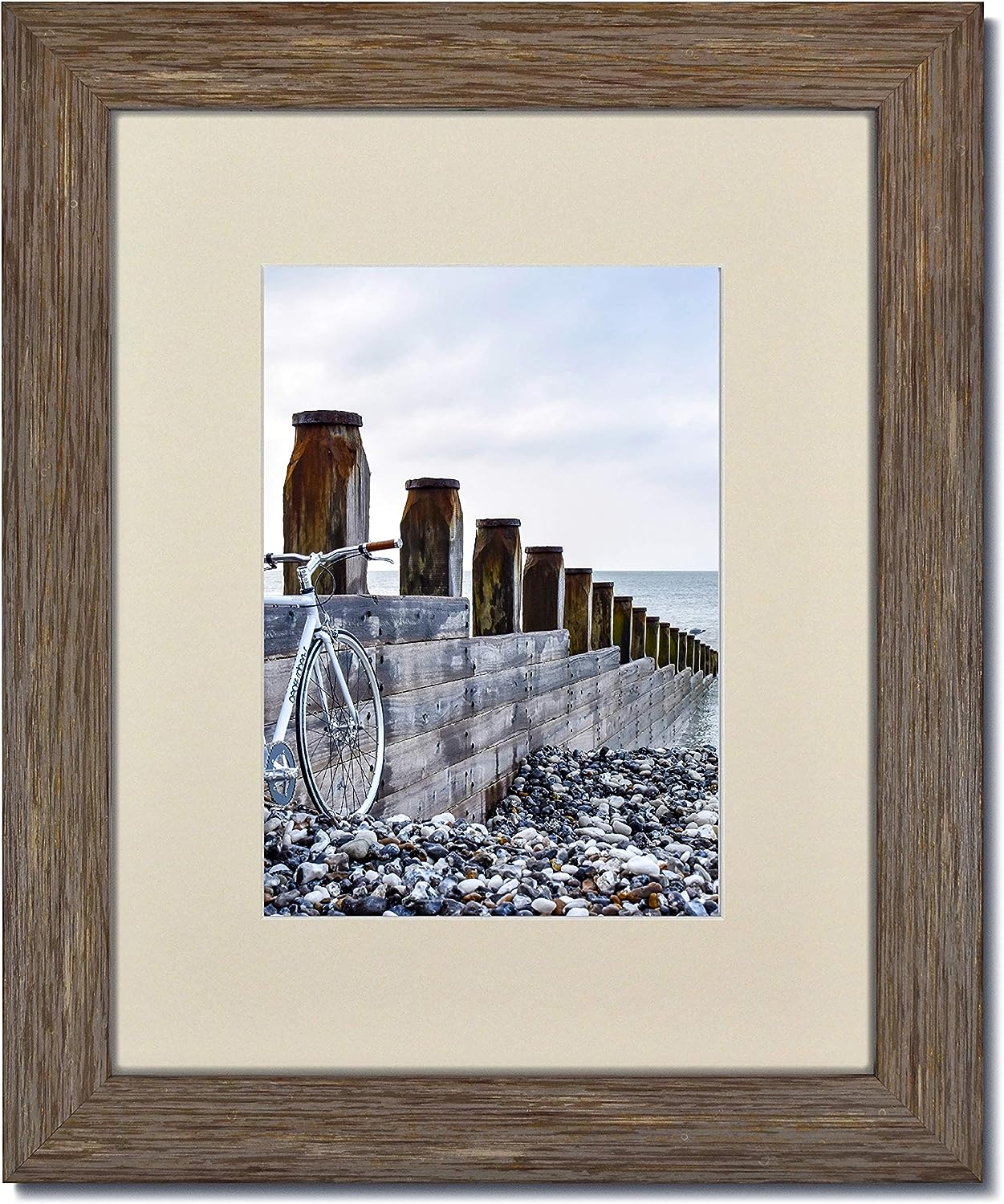 Set Of 216X20 BlueGrey Photo Frame With Clear Glass And Warm White