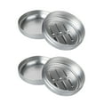 thumbnail image 1 of Set Of 2 Aluminium Metal Soap Box Waterproof Soap Dishes with Drips Rack for Travel and Camping, 1 of 8