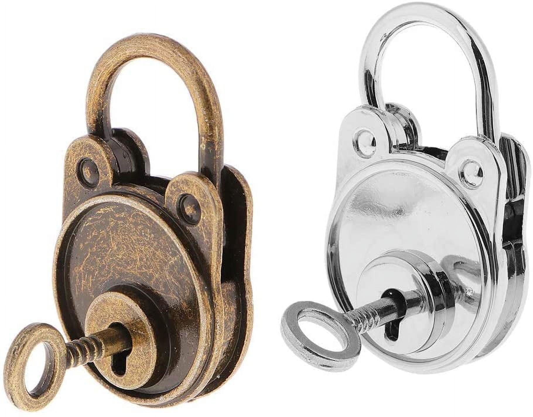 Set Of 2 Antique Old Style Key Lock Padlocks With Keys For Durable And Useful Bags