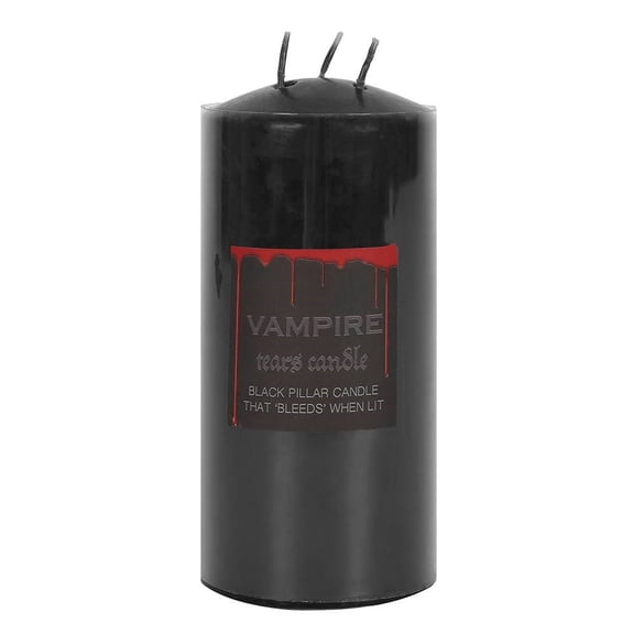 Set Of 2 Apothecary Wicca Witchcraft Vampire Tears Black Scented Pillar Candles