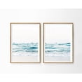 Set Of 2 Beach Coastal Ocean Tropical Waves Blue Summer Wall Art Prints ...