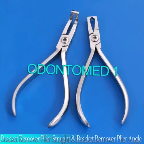 Set Of 2 Bracket Remover Plier Straight & Bracket Remover Plier Angle Ortho