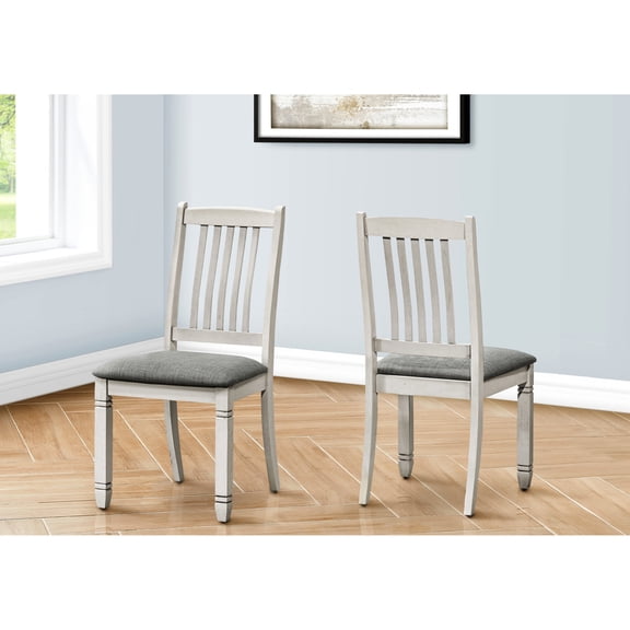 Set Of 2, Comfortable Slat Back - Solid Wood+MDF - Kitchen Decor - Durable and Attractive