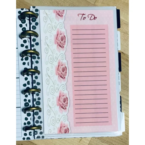 Set Of 2 Dashboards Month Grid To Do List Notes For Use With Mini Happy Planner-