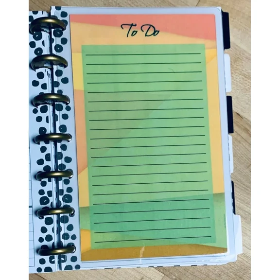Set Of 2 Dashboards Month Grid To Do List Notes For Use With Mini Happy Planner-