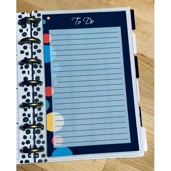 Set Of 2 Dashboards Month Grid To Do List Notes For Use With Mini Happy Planner