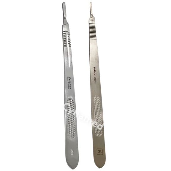 Set Of 2 - Dermaplanning Scalpel Handle #3L + #4L For 10 And 20 Series Blades