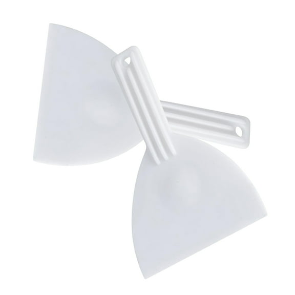 Set Of 2 Dough Scraper for Safe Food Handling Ergonomic Handle Triangle Spatula Practical White Cakes Divider