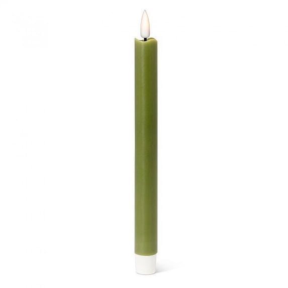 Set Of 2 Green Led Taper Candle