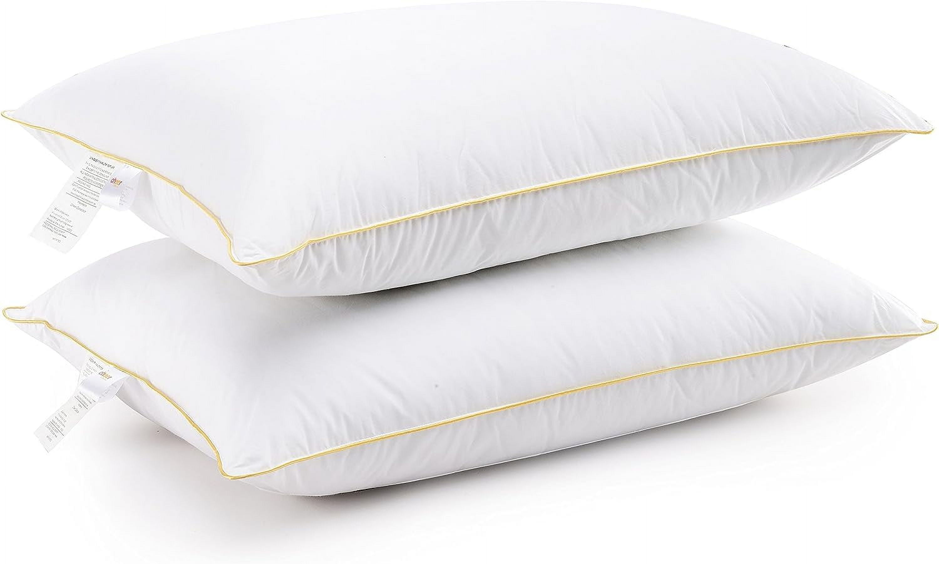 Set Of 2 Hotel Quality Extra Plush Luxurious Gel Fiber Filled King Size