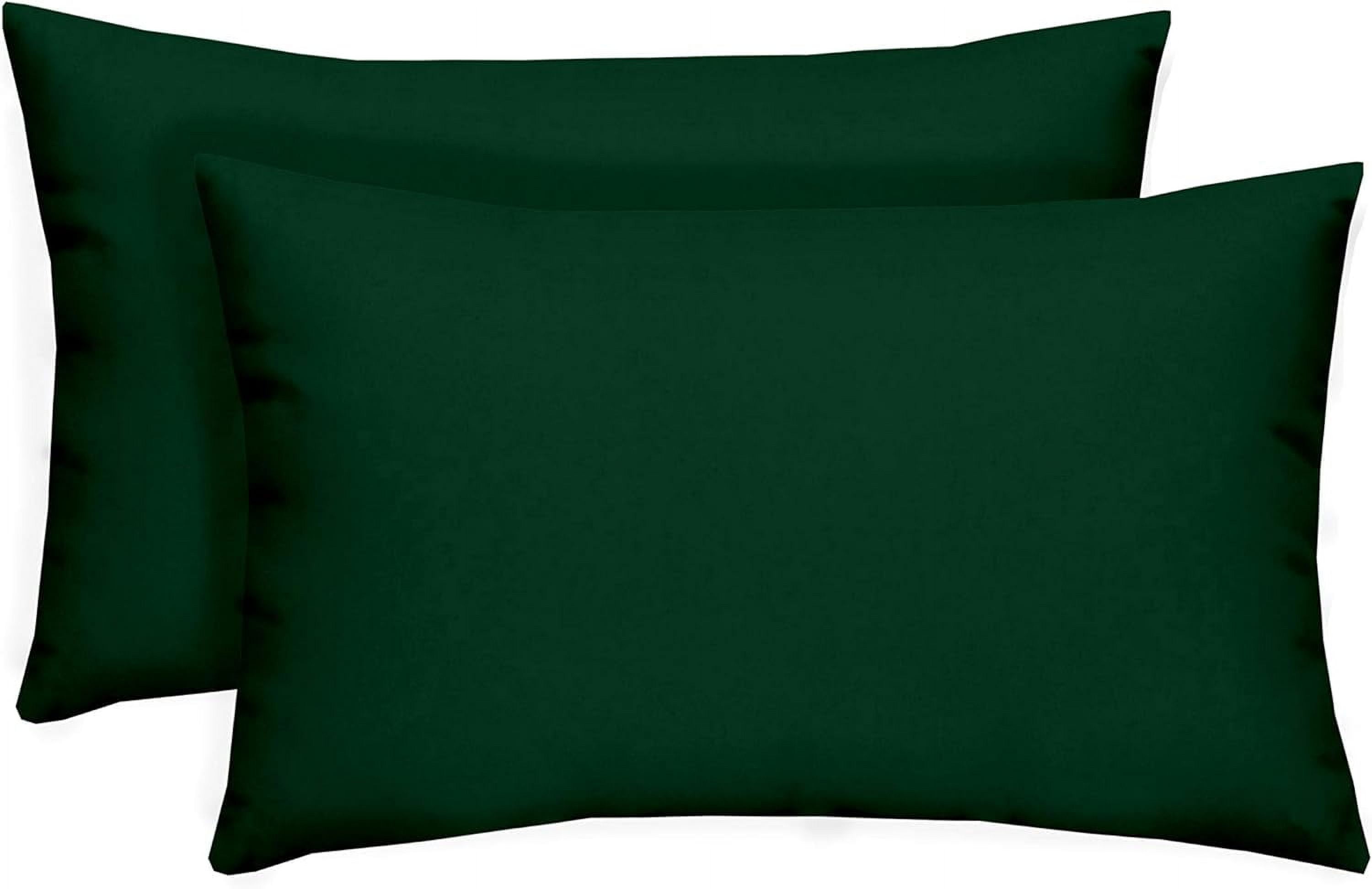 Set Of 2 Indoor/Outdoor Decorative Lumbar/Rectangle Pillows Solid