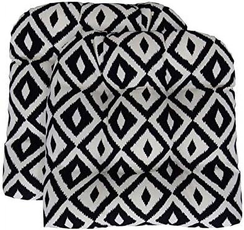 Set Of 2 Indoor Outdoor Large(21”Wx 21" D) Wicker Tufted U Shape