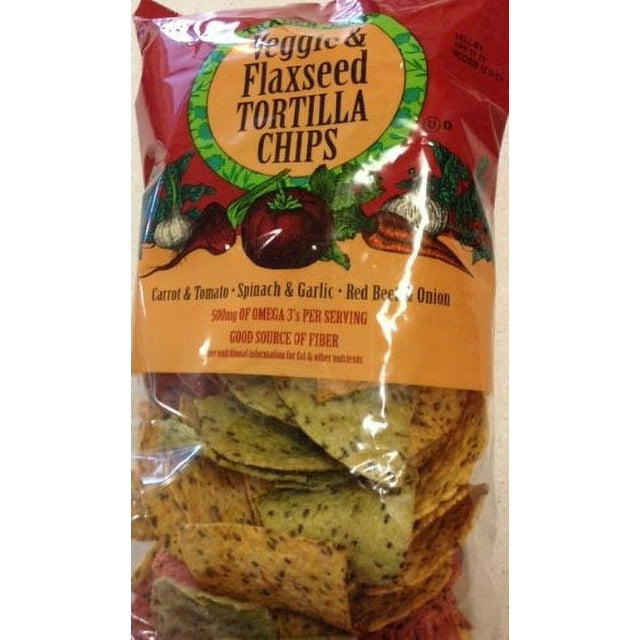 Set Of 2 Joe's Veggie & Flaxseed Tortilla Chips, Carrot & Tomato