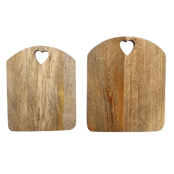 Set Of 2 Mango Wood Cutting Board Gift For Her Charcuterie Wooden Boards Serving Tray Kitchen Dcor (8 X 10 Inch)