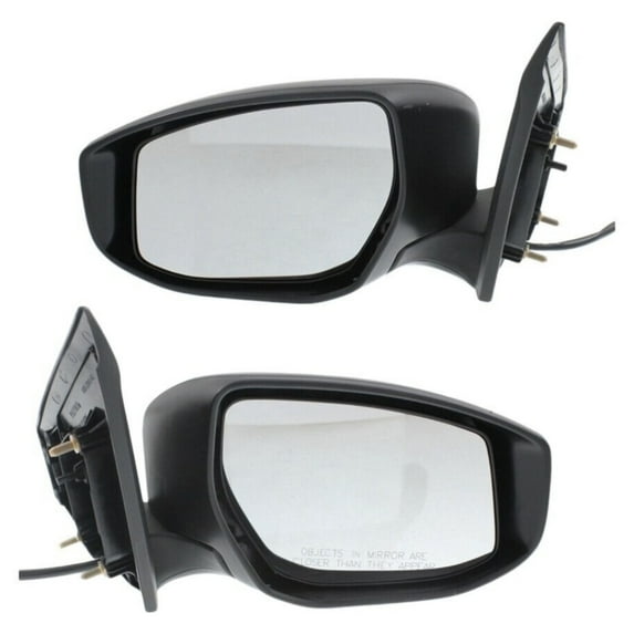 Set Of 2 Mirror Power For 2013-2019 Sentra Sedan Manual Folding Textured Black
