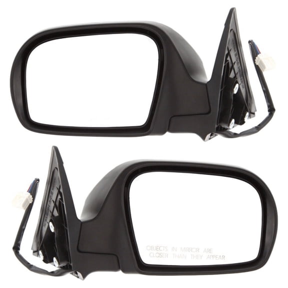 Set Of 2 Mirror Power For Subaru Impreza WRX WRX STI Heated Textured Black
