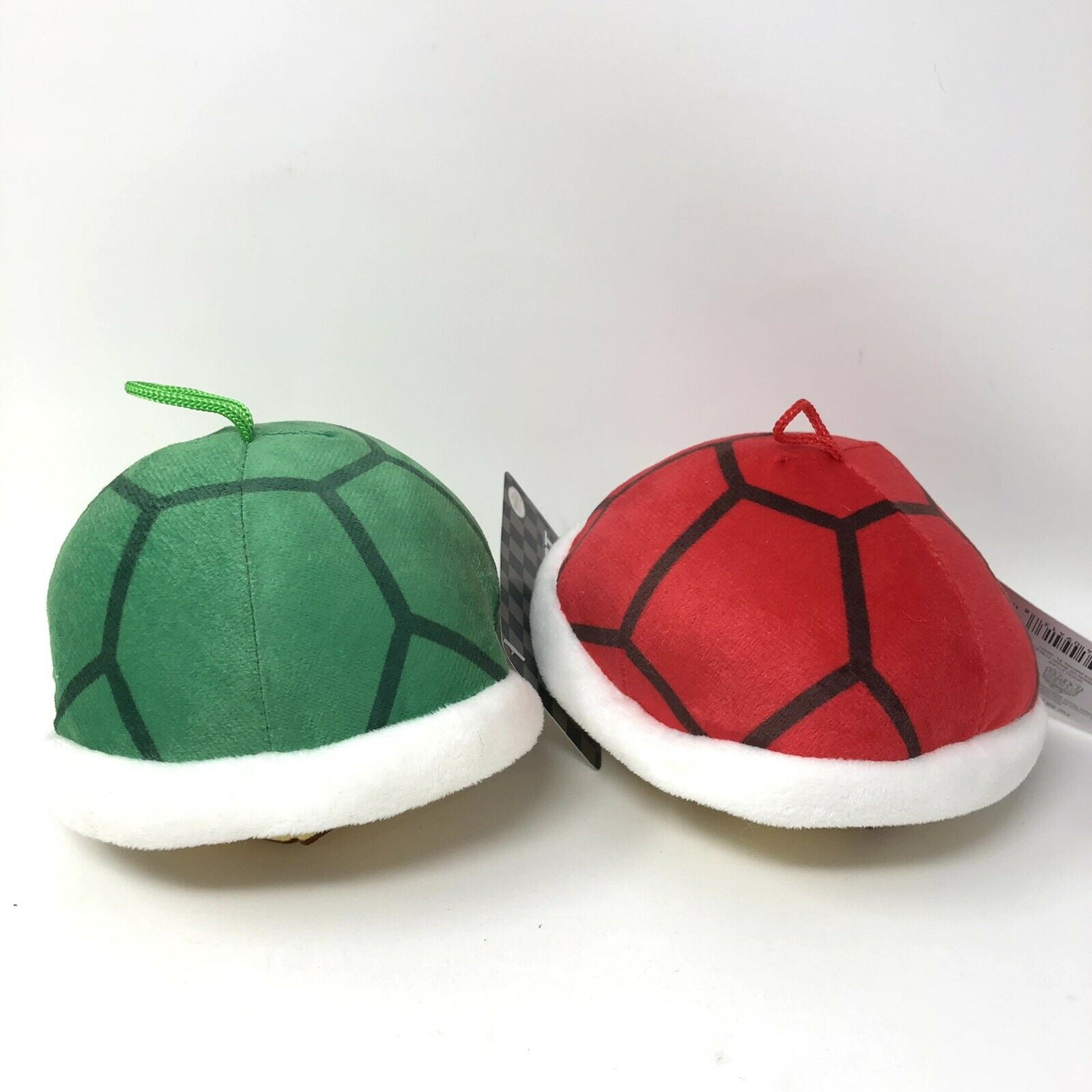 Set Of 2 Nintendo Super Mario Kart Green \u0026 Red Shell Plush Toy 5-Inch