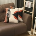 thumbnail image 1 of Set Of 2 Orange And Ivory Boho Chic Pillow Covers, 1 of 2