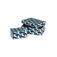 thumbnail image 1 of Set Of 2 Rectangle Geometric Pattern Decorative Boxes, 1 of 4