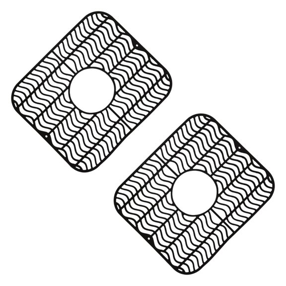 Set Of 2 Ridged Silicone Sink Trays Guard Cookware From Damage And increase Kitchen