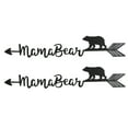 thumbnail image 1 of Set Of 2 Rustic Forest Mama Bear With Arrow Silhouette Word Art Wall Sign 15"L, 1 of 10