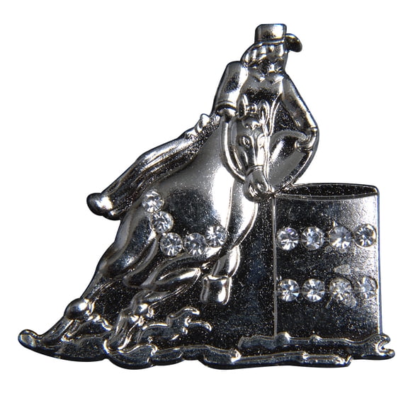 Set Of 2 Screw Back Concho 1.5 In Barrel Racer Nickle Plated Saddle