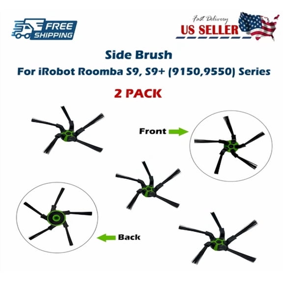 Set Of 2 Side Brushes Replacement For Irobot Roomba S9 S9+ Series Vacuum Cleaner