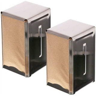 Choice Stainless Steel Tall-Fold Two-Sided Tabletop Napkin Dispenser