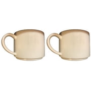 Set Of 2 Starbucks White Ceramic 12oz Mug Engraved "STARBUCKS"