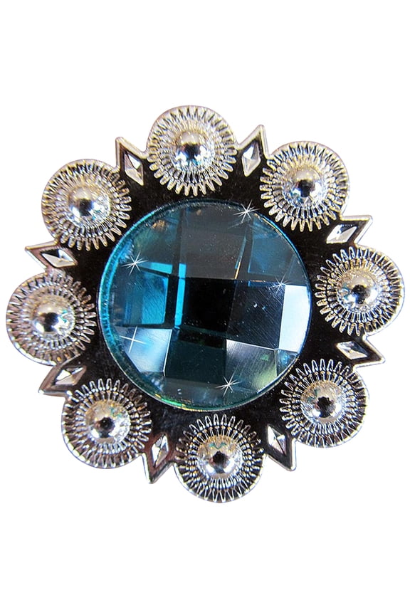 Set Of 2 Western Screw Back Concho Turquoise Berry Bling Cowgirl Hilason