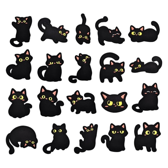 Set Of 20 Cats Embroidery Applique With Strong Adhesive For Garment Decoration Repair