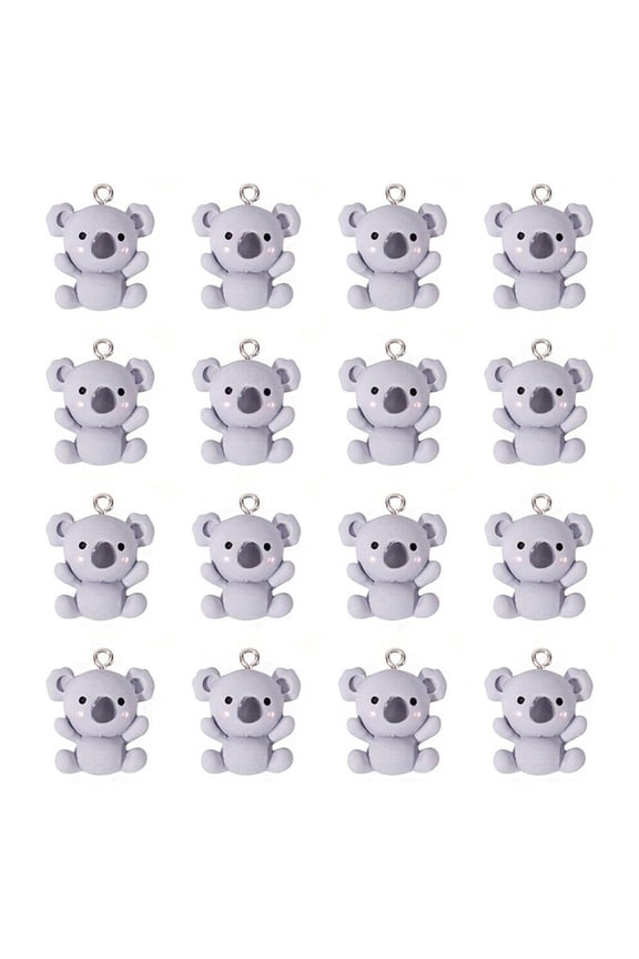 Set Of 20 Creative Koala Pendants Lightweight And Sturdy Charm Suitable For Creative Crafting Projects And Gifts