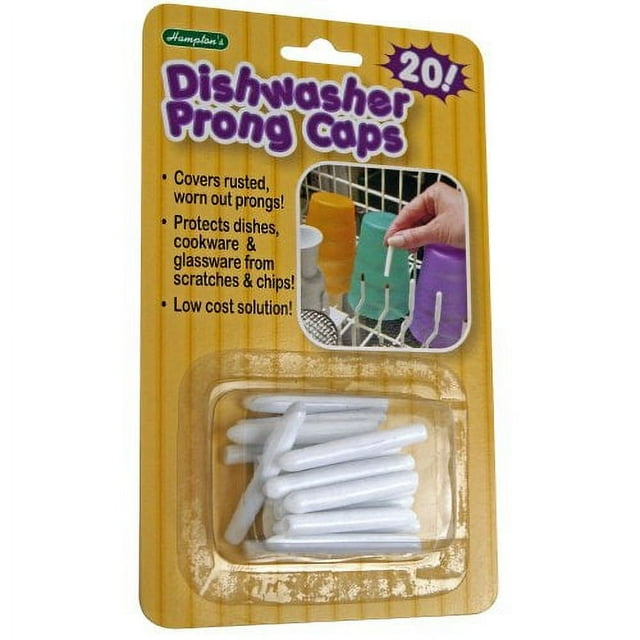 Set Of 20 Heat Resistant Vinyl Dishwasher Prong Tine Caps & Coating