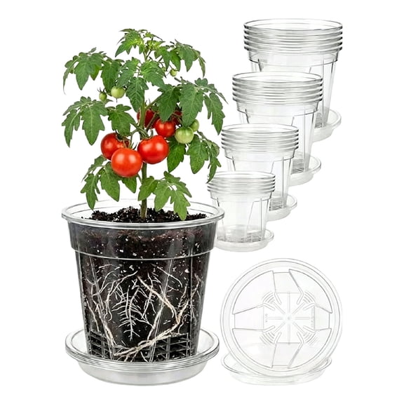 Set Of 20 Polypropylene Flower Pots Having Drainage Holes Excellent For Vegetables And Home Gardening