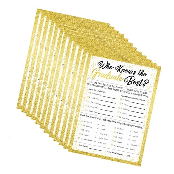 Set Of 24 Graduation Themed Playing Cards For Group Game Use Party Supplies