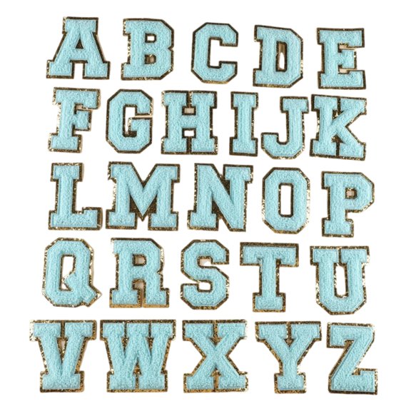 Set Of 26 Letter Embroidery Letter Appliques Crochet Yarn Applique Sewing On Yarn Patches for Clothing Dress Jeans