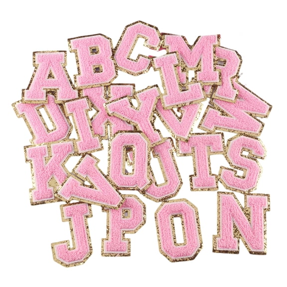 Set Of 26 Letter Embroidery Letter Appliques Crochet Yarn Applique Sewing On Yarn Patches for Clothing Dress Jeans